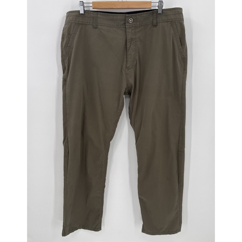 Kuhl Mens Olive Green Slax Cotton Blend Chino Pants Size 40"x30" Quick Dry